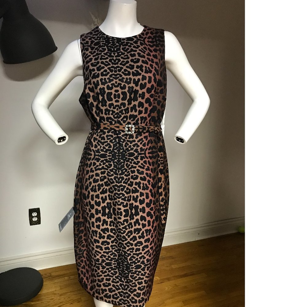 NWT Le Chateau PLUS SIZE Roxy Earle Leopard animal print body-con cocktail dress